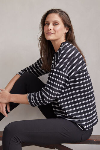 Dash – Stripe 3/4 Sleeve Top